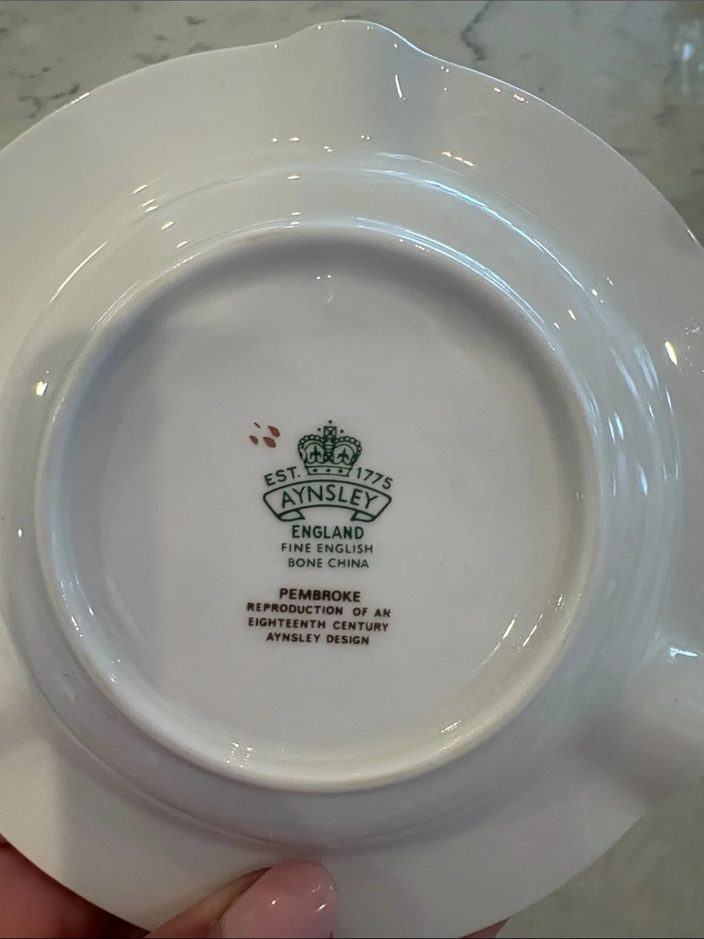 Vintage Aynsley Pembroke bone china ashtray